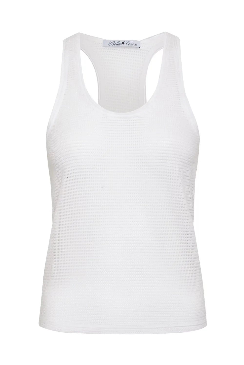 the teddy tank in white sold by Bella Venice