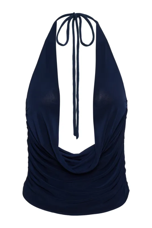 The Elsa Top in Navy sold by Bella Venice