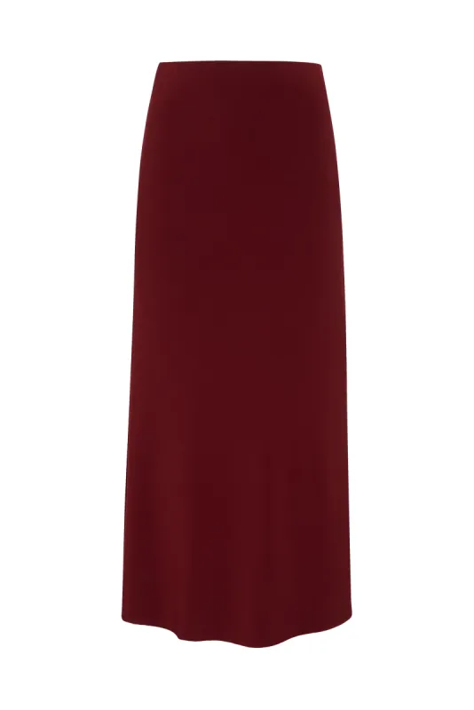 THE JESSIE SLIP SKIRT IN RED sold by Bella Venice
