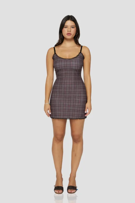 THE BAILEY MINI DRESS IN PLAID sold by Bella Venice