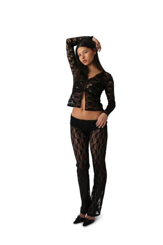 the olivia cardigan in black sold by Bella Venice