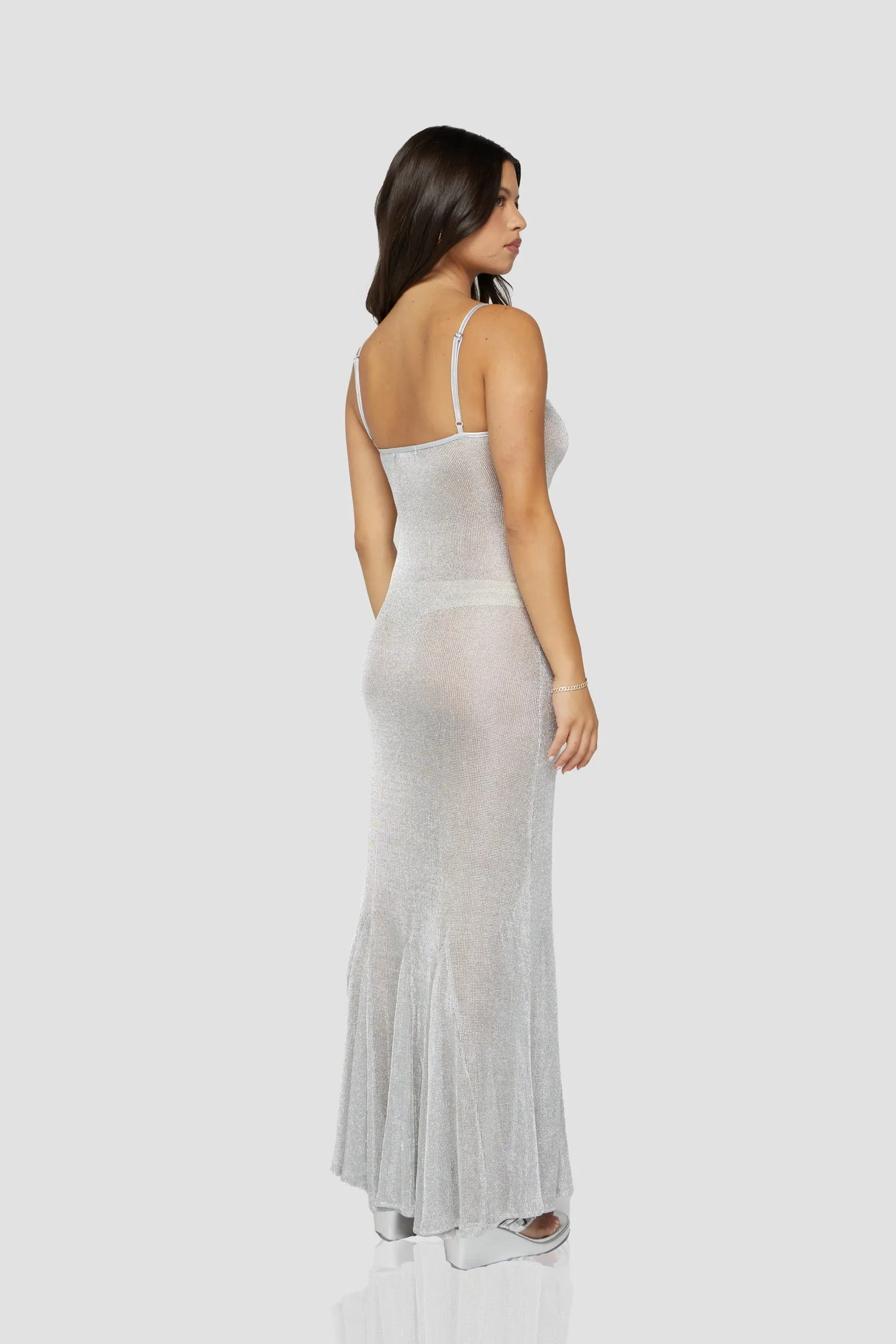 THE SERAFINA DRESS IN SILVER sold by Bella Venice product image thumbnail 4