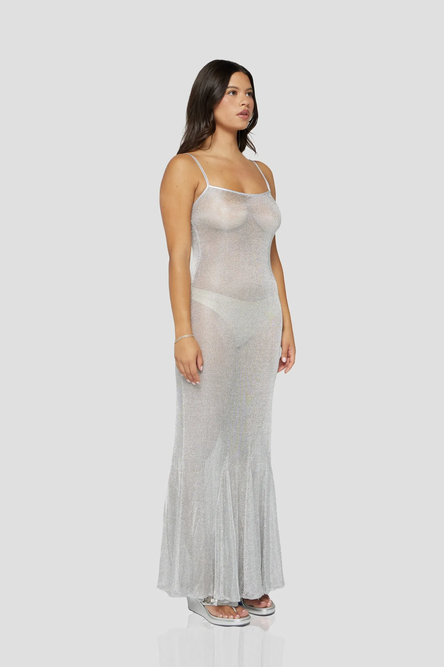 THE SERAFINA DRESS IN SILVER sold by Bella Venice product image thumbnail 3