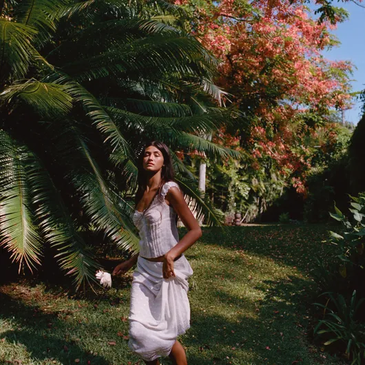 THE ROXY SKIRT IN EYELET IVORY sold by Bella Venice product image thumbnail 2