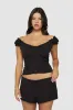 THE STEPHANIE TOP IN BLACK sold by Bella Venice