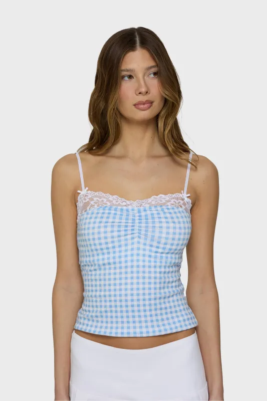 THE EVELYN TOP IN BLUE sold by Bella Venice