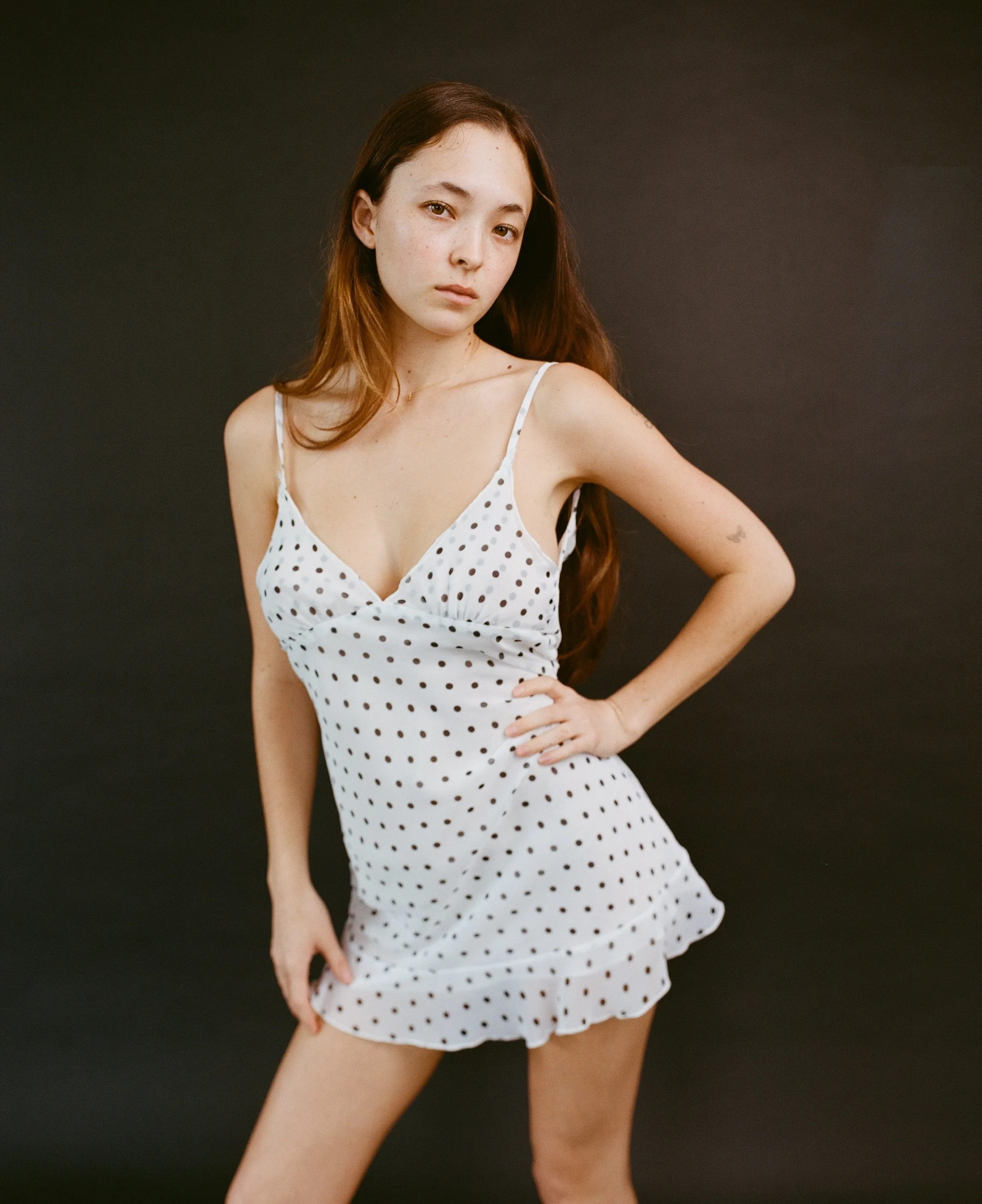 THE BUTTERFLY DRESS IN POLKADOT sold by Bella Venice product image thumbnail 3