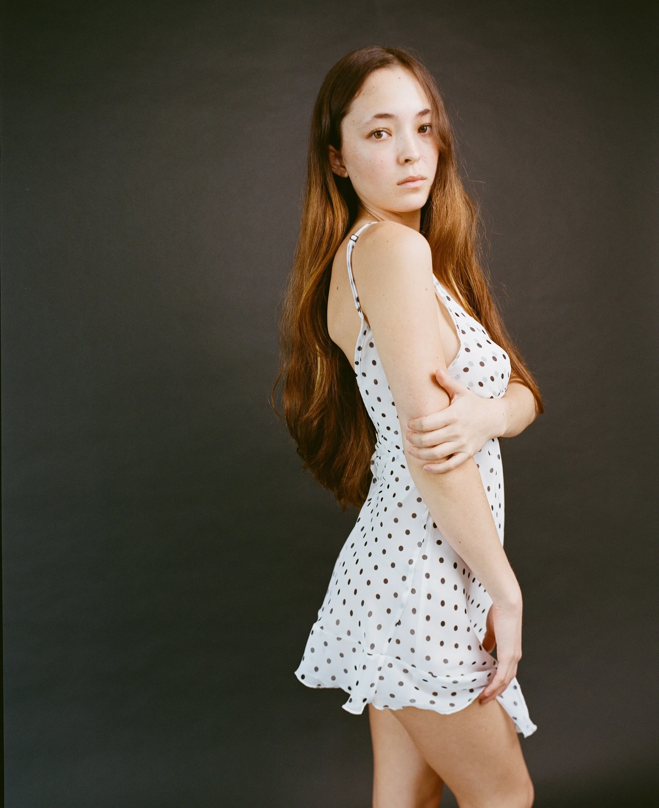THE BUTTERFLY DRESS IN POLKADOT sold by Bella Venice product image thumbnail 4