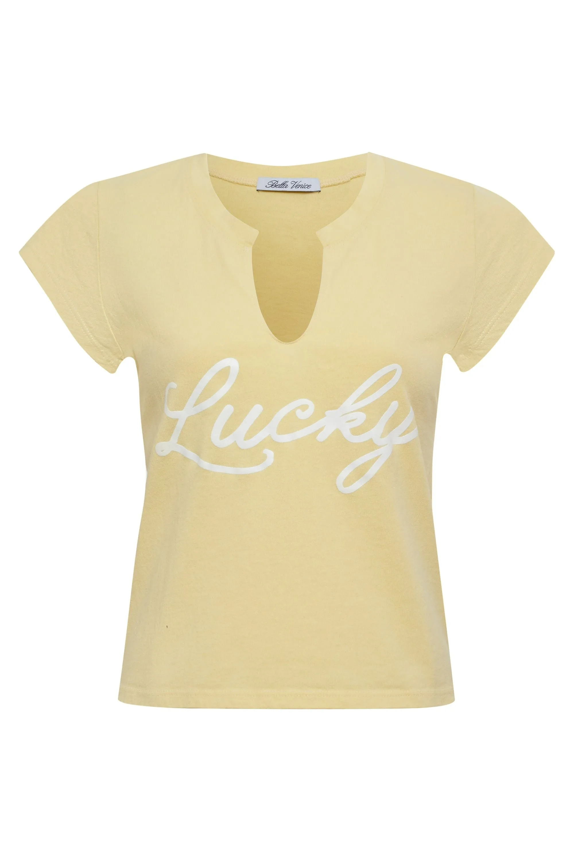 THE LUCKY TEE IN YELLOW sold by Bella Venice product image thumbnail 3