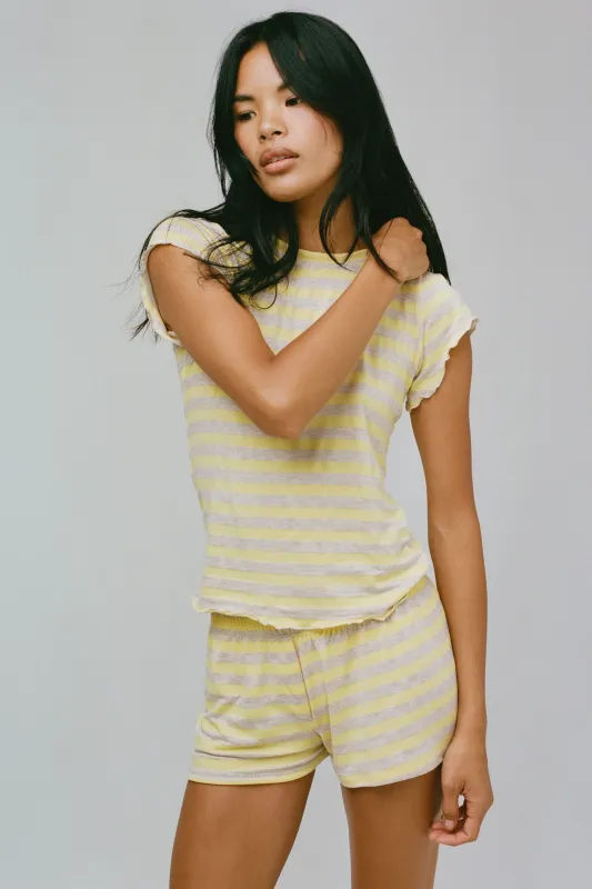 THE OATMEAL STRIPE TEE sold by Bella Venice