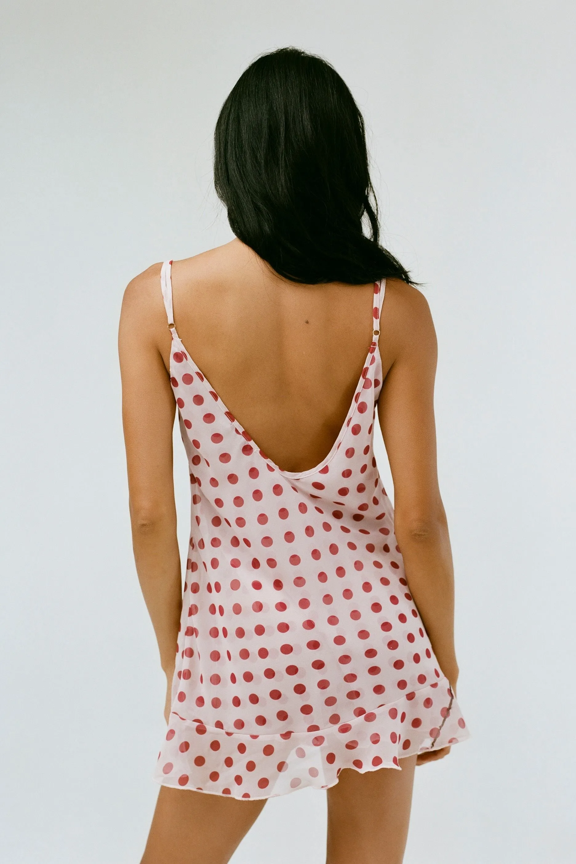 THE BUTTERFLY DRESS IN RED DOT sold by Bella Venice product image thumbnail 3