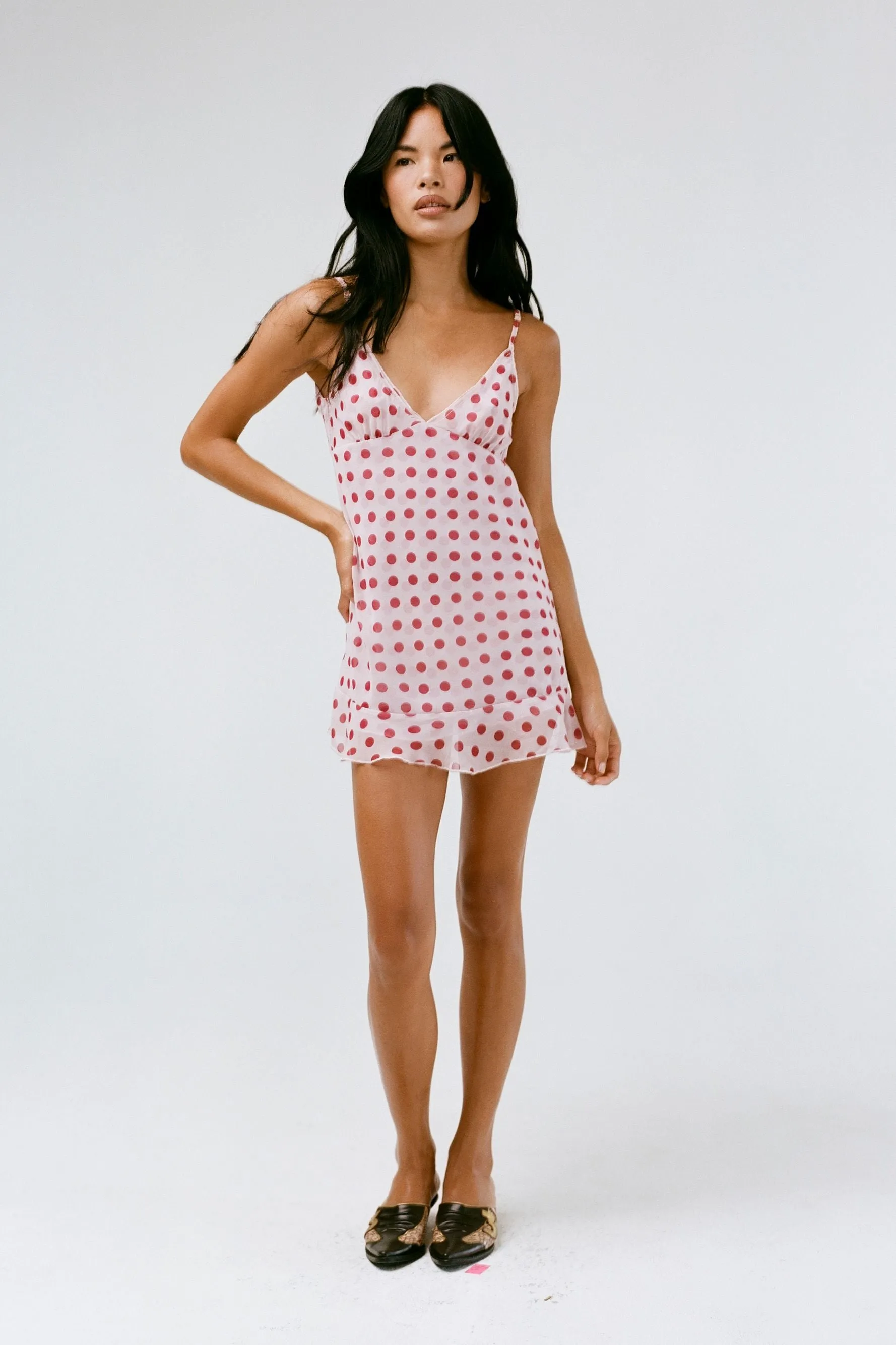 THE BUTTERFLY DRESS IN RED DOT sold by Bella Venice product image thumbnail 4