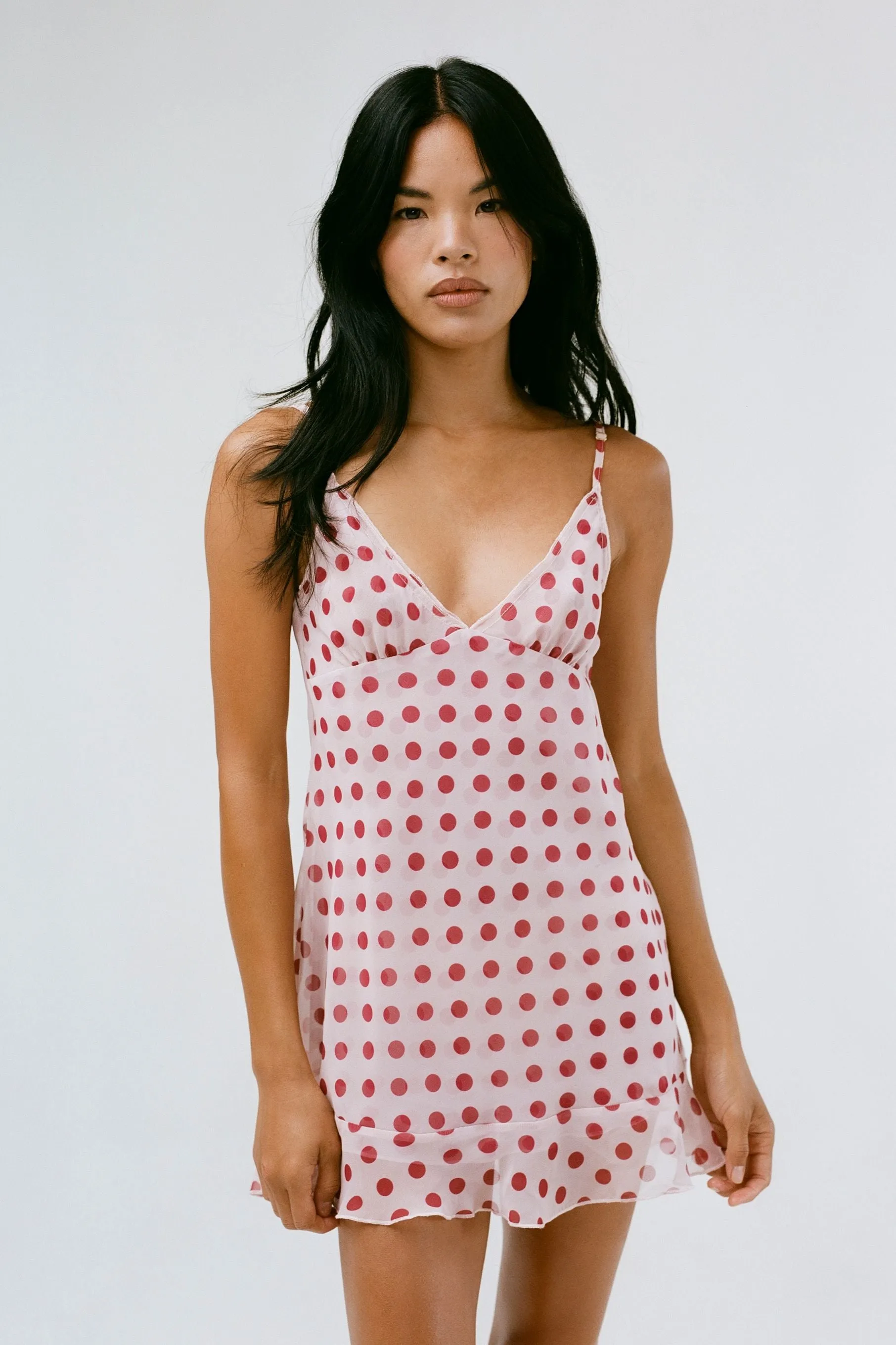 THE BUTTERFLY DRESS IN RED DOT sold by Bella Venice product image thumbnail 5
