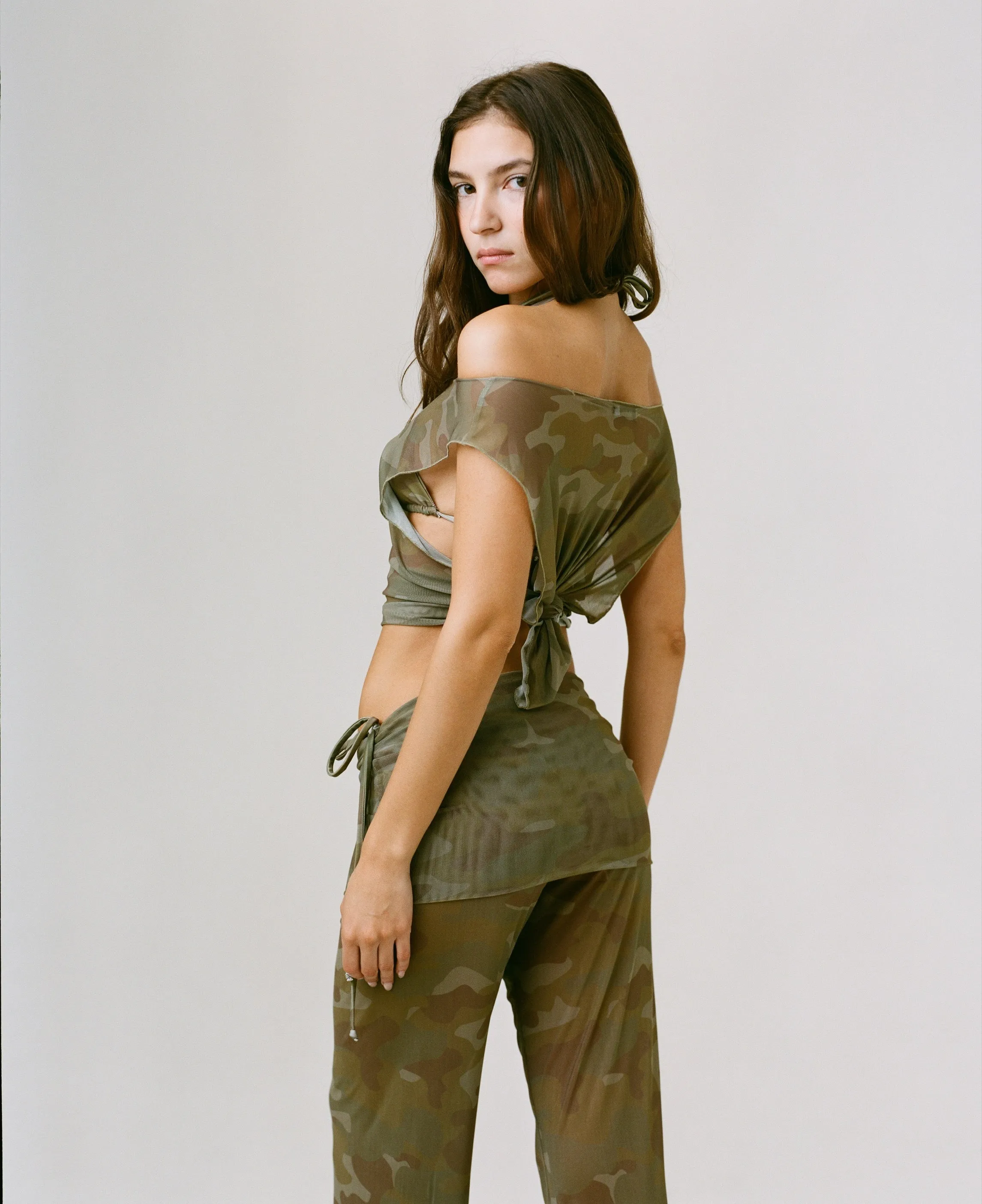 THE MELODY TOP IN CAMO sold by Bella Venice product image thumbnail 3