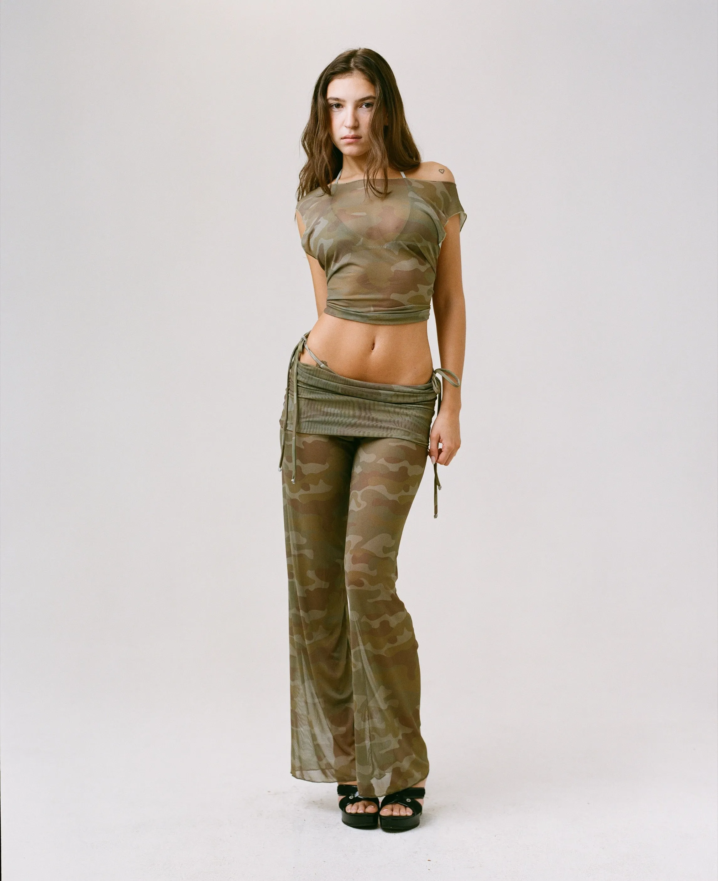 THE MELODY TOP IN CAMO sold by Bella Venice product image thumbnail 4