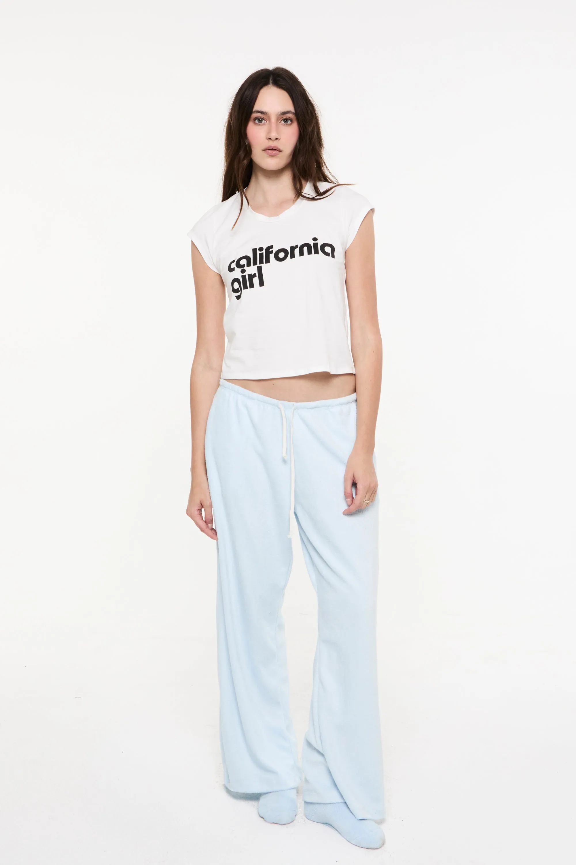 THE TERRY JOGGER IN BB BLUE sold by Bella Venice
