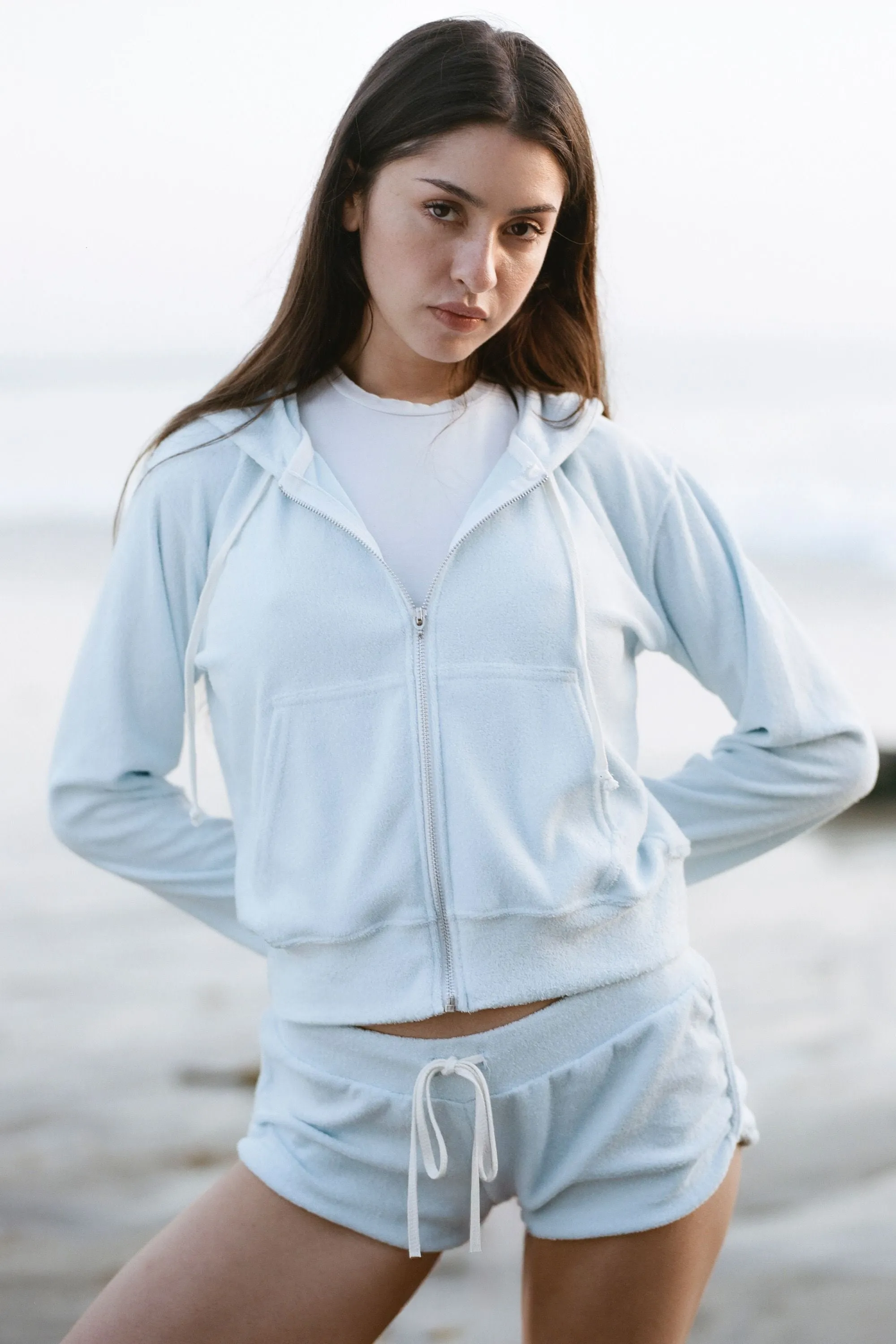 THE TERRY SHORT IN BB BLUE sold by Bella Venice product image thumbnail 2