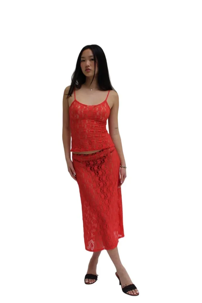 the lucy tank in cherry sold by Bella Venice product image thumbnail 2