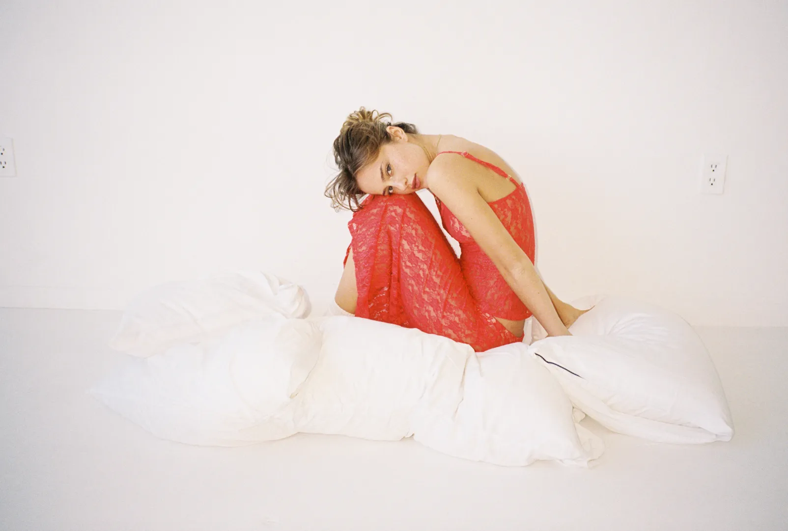 the lucy tank in cherry sold by Bella Venice product image thumbnail 3