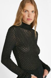 Mesh Lace Turtleneck sold by Hills Dry Goods