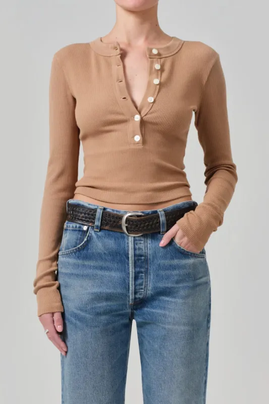 Varra Henley sold by Hills Dry Goods