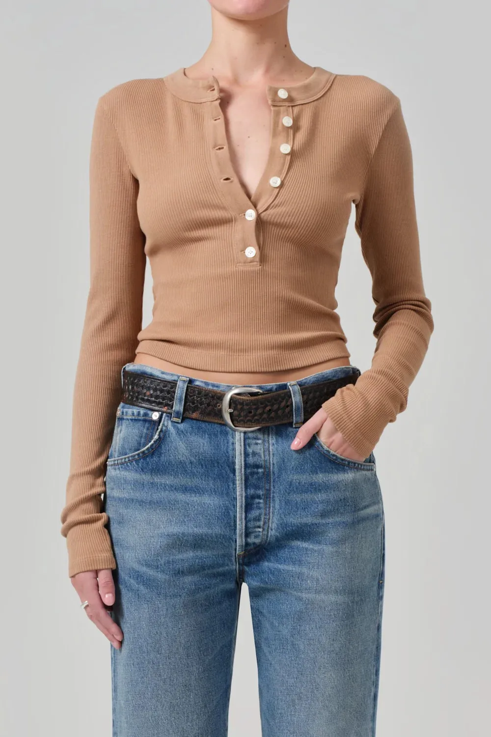 Varra Henley sold by Hills Dry Goods