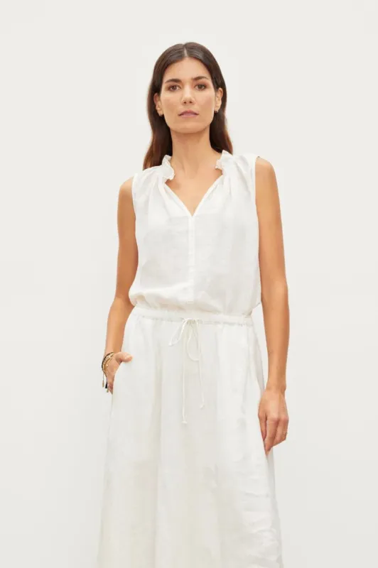 Masie Linen Top sold by Hills Dry Goods