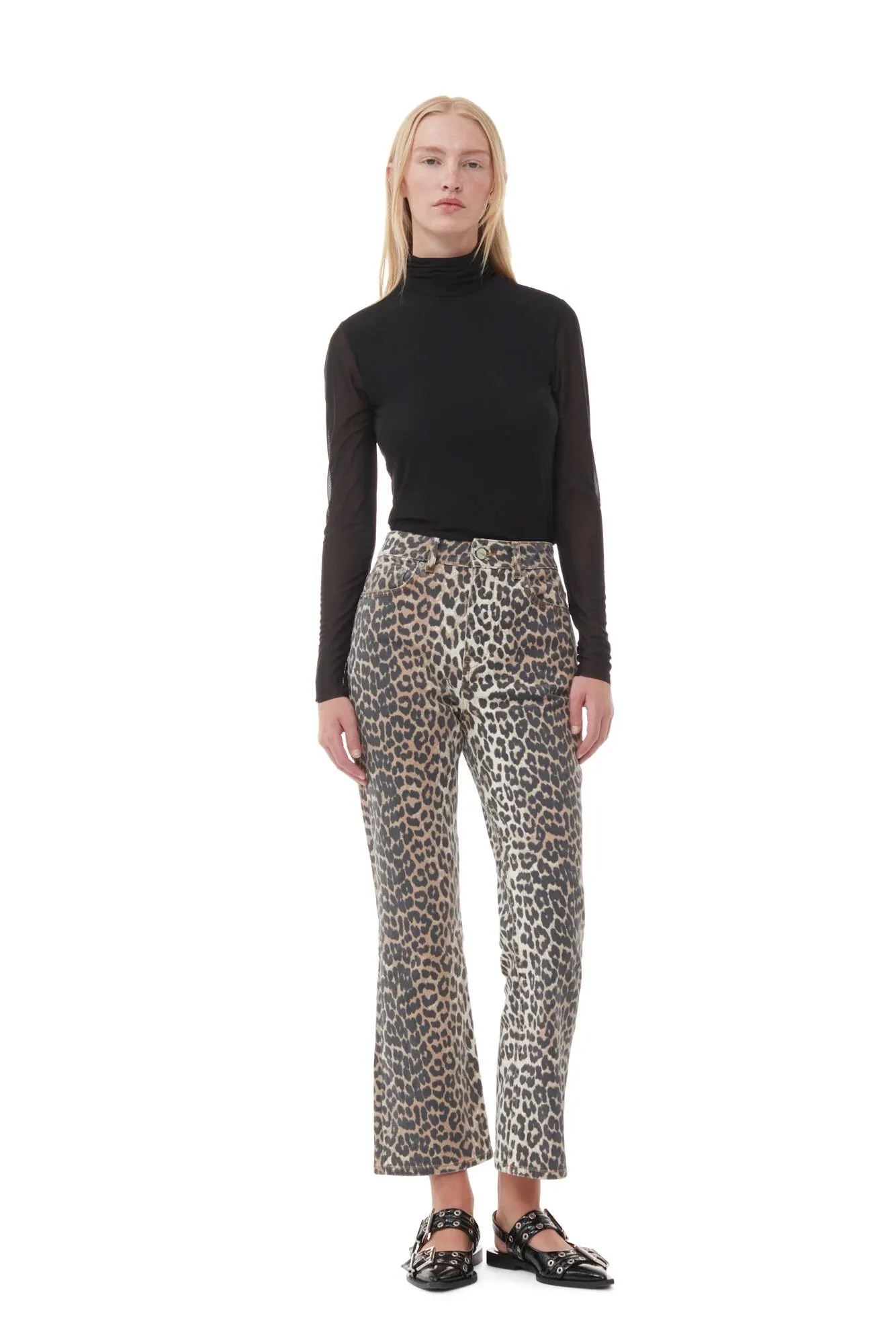 Mesh Long Sleeve Roll Neck Blouse sold by Hills Dry Goods product image thumbnail 2