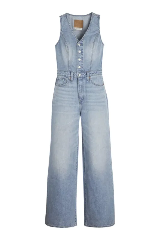 Denim Vest Wide Leg Jumpsuit sold by Hills Dry Goods