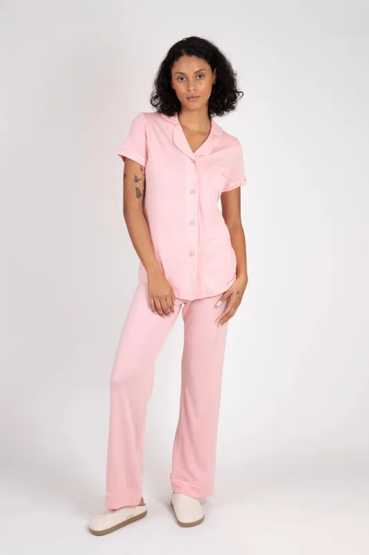 Bella Short Sleeve Top & Pant Pajama Set sold by Hills Dry Goods