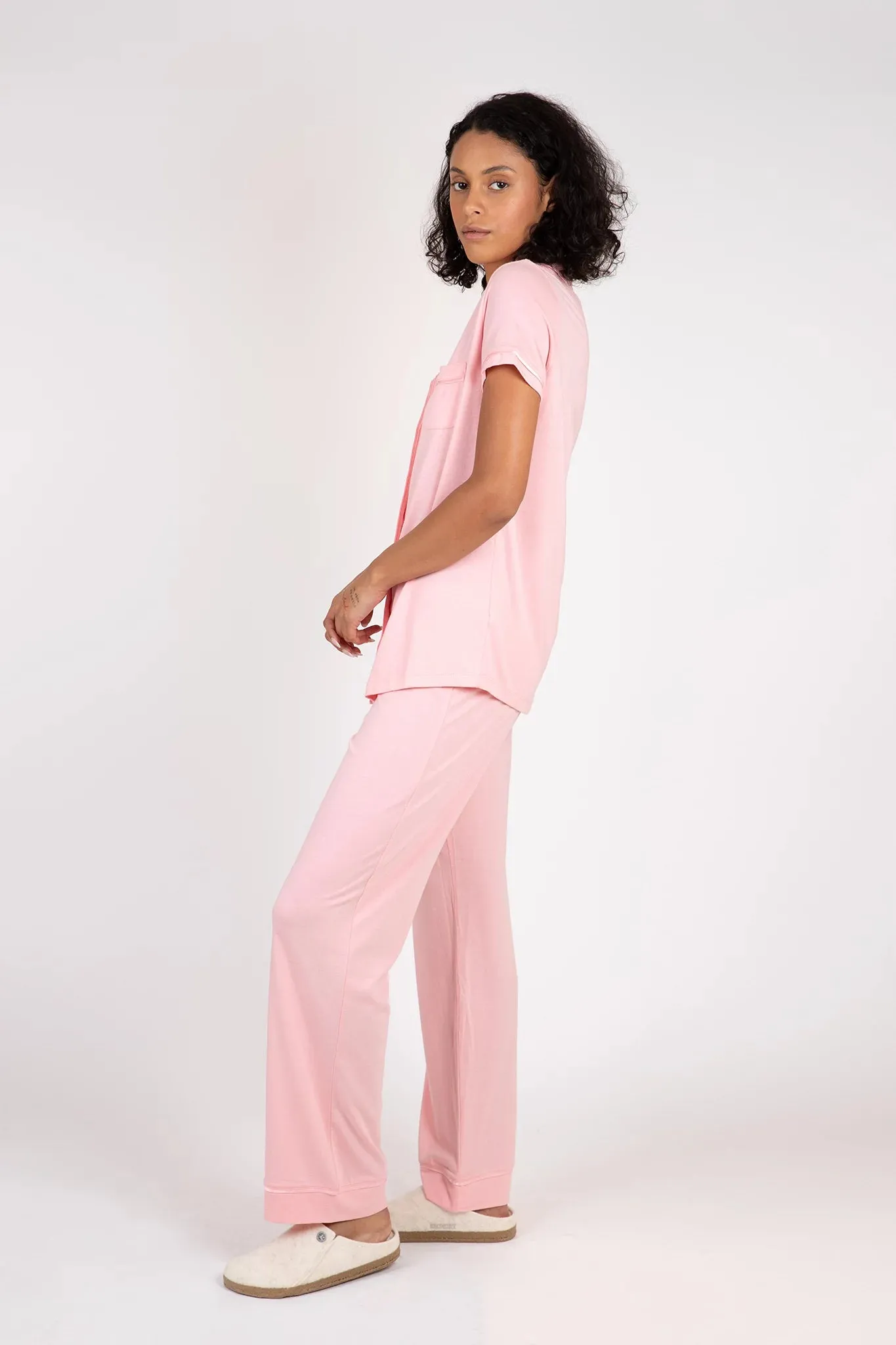 Bella Short Sleeve Top & Pant Pajama Set sold by Hills Dry Goods product image thumbnail 3