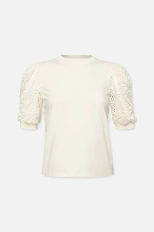 Lace Sleeve Frankie Tee sold by Hills Dry Goods