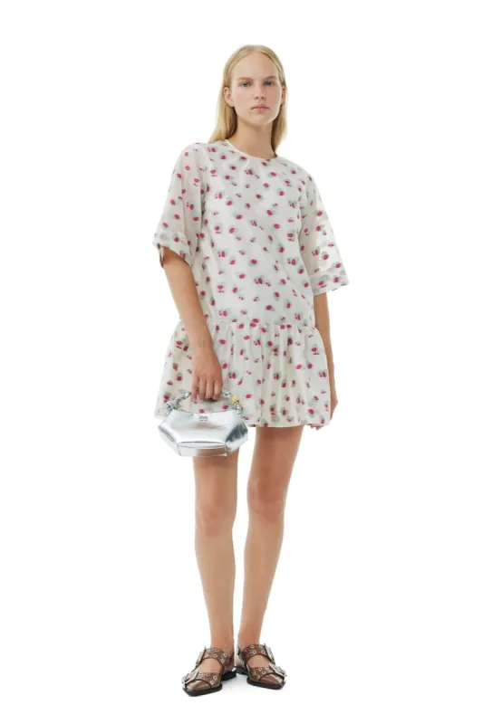 Organza Jacquard Open-Back Mini Dress sold by Hills Dry Goods