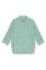 Green Striped Cotton Oversized Shirt sold by Hills Dry Goods