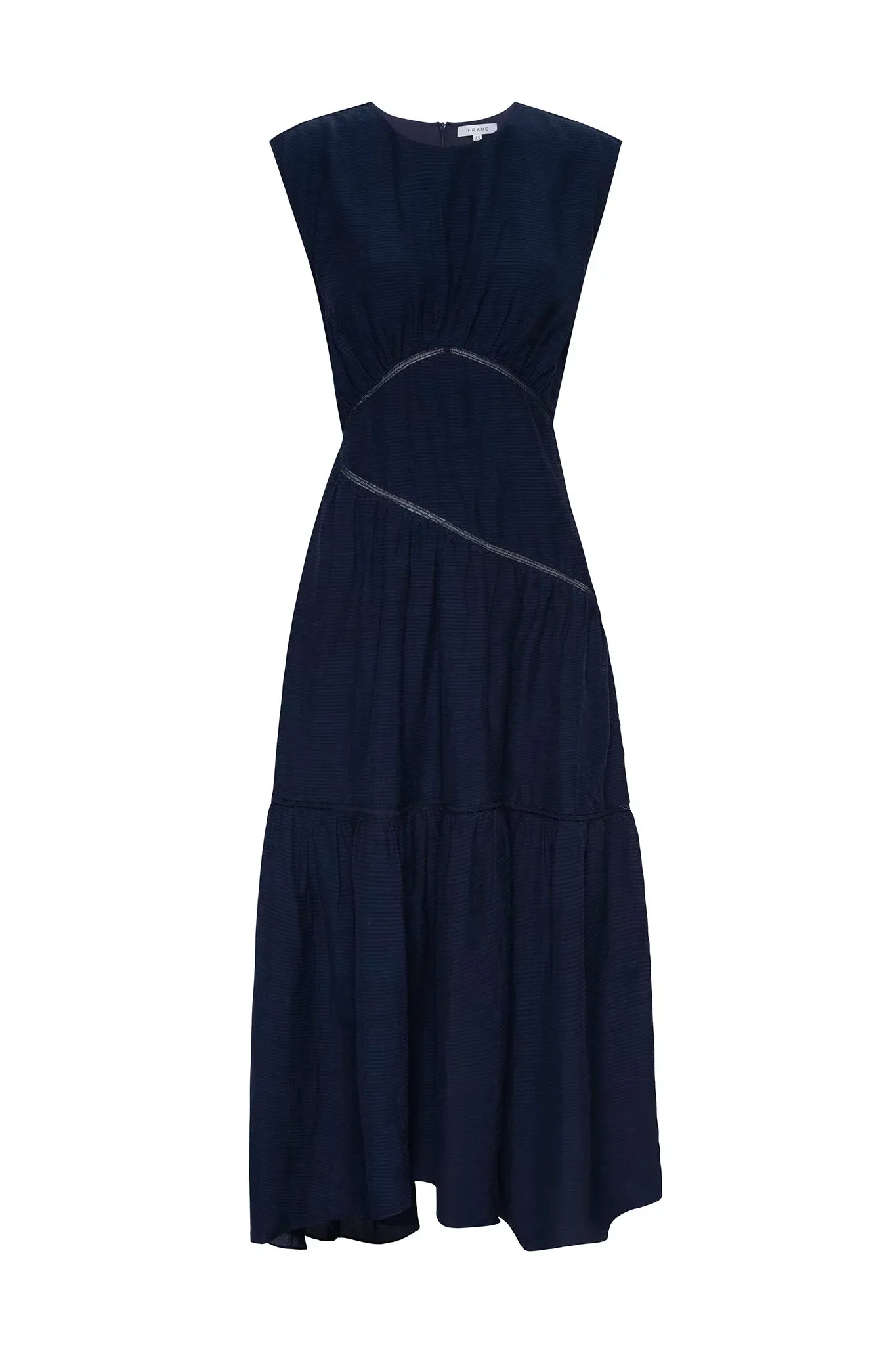 Gathered Seam Lace Inset Dress sold by Hills Dry Goods