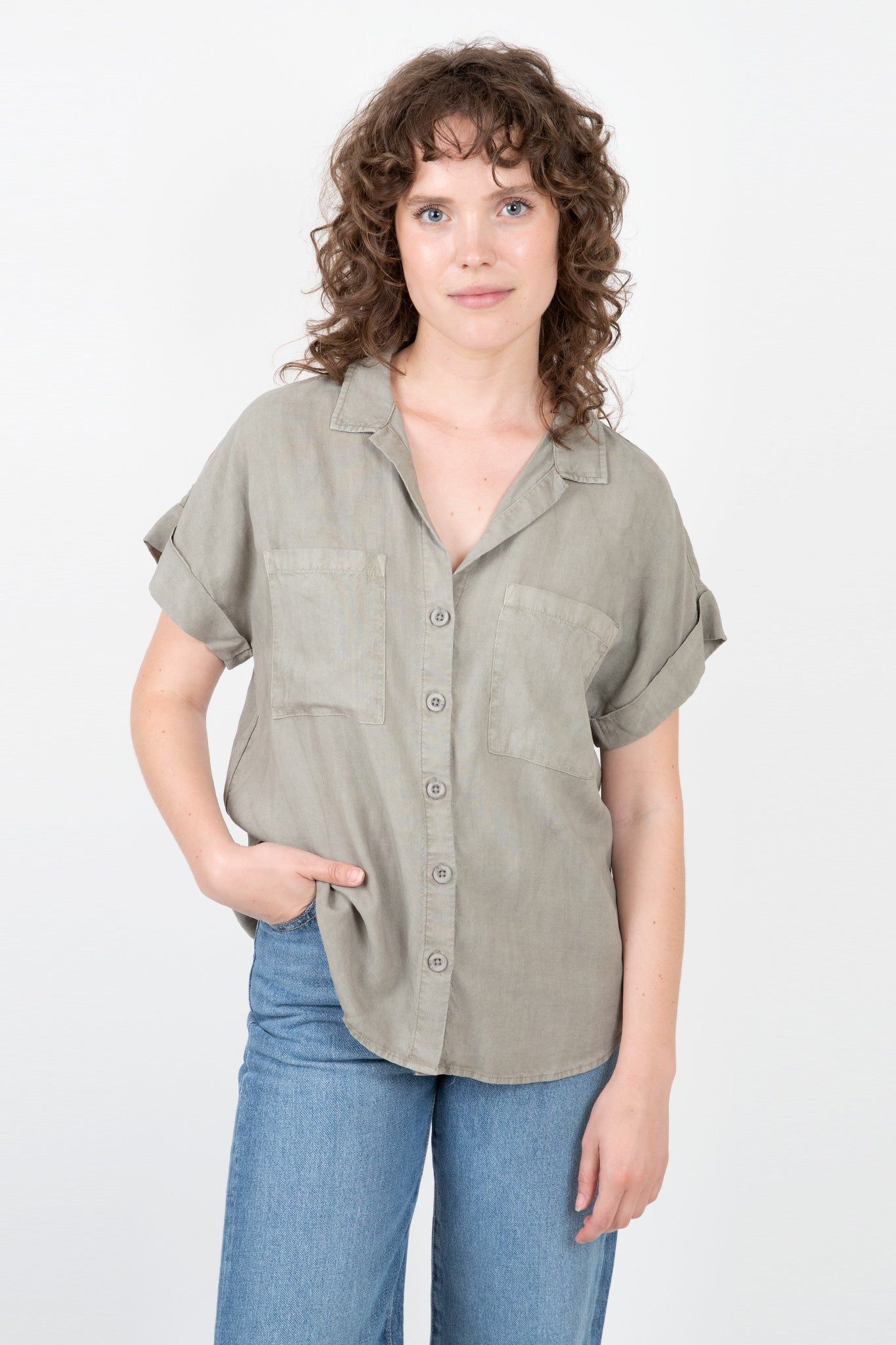 Short Sleeve Tencel Button Down sold by Hills Dry Goods