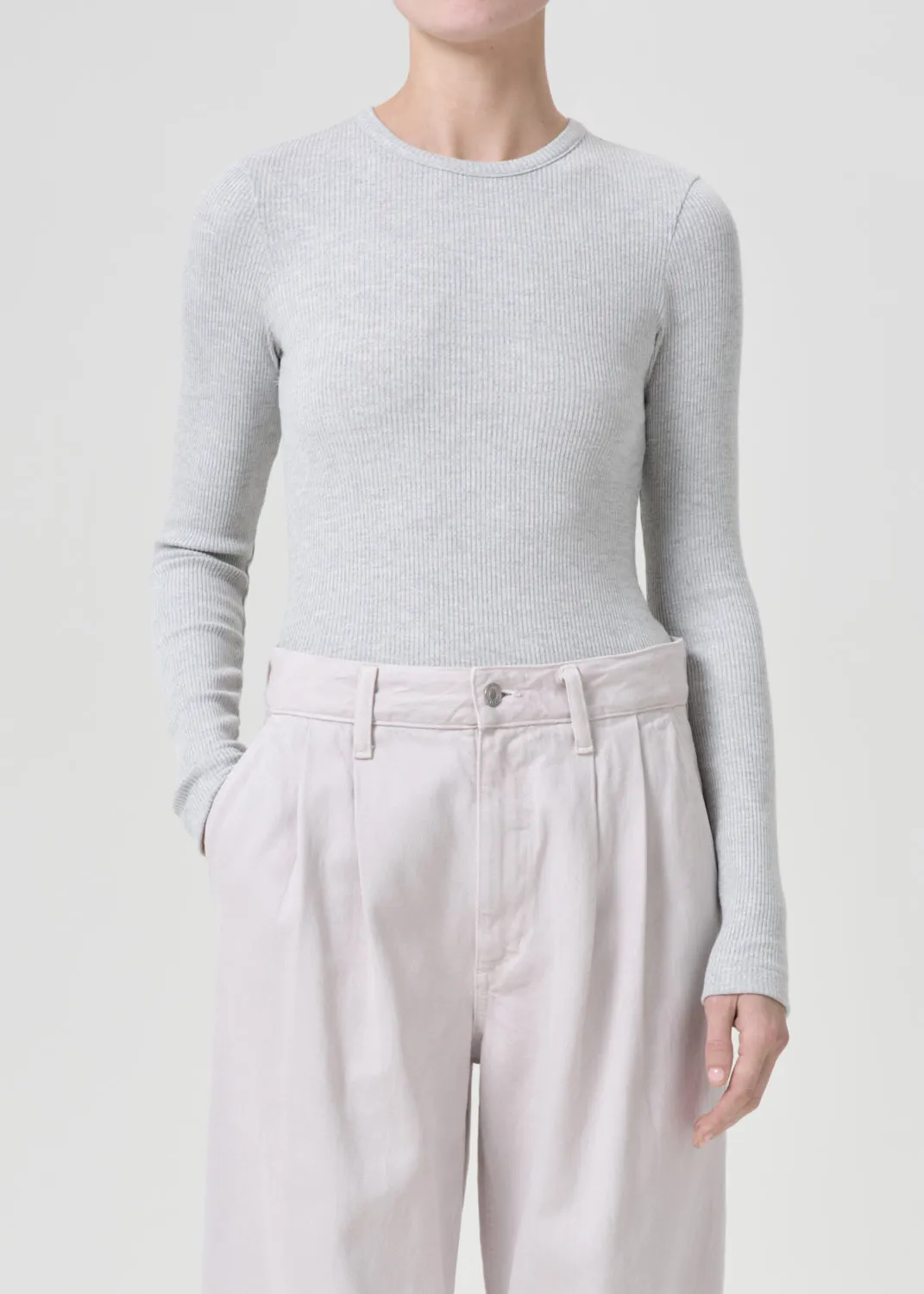 Alma Shrunken Crewneck sold by Hills Dry Goods