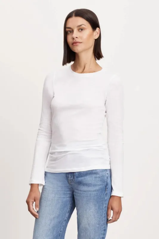 Zofina Gauzy Whisper Fitted Crew Neck Tee sold by Hills Dry Goods