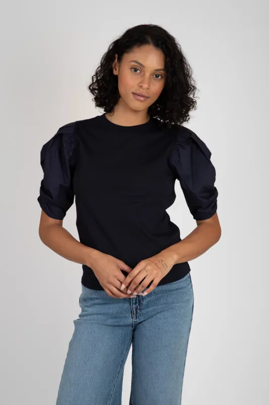Pleated Puff Sleeve Tee sold by Hills Dry Goods