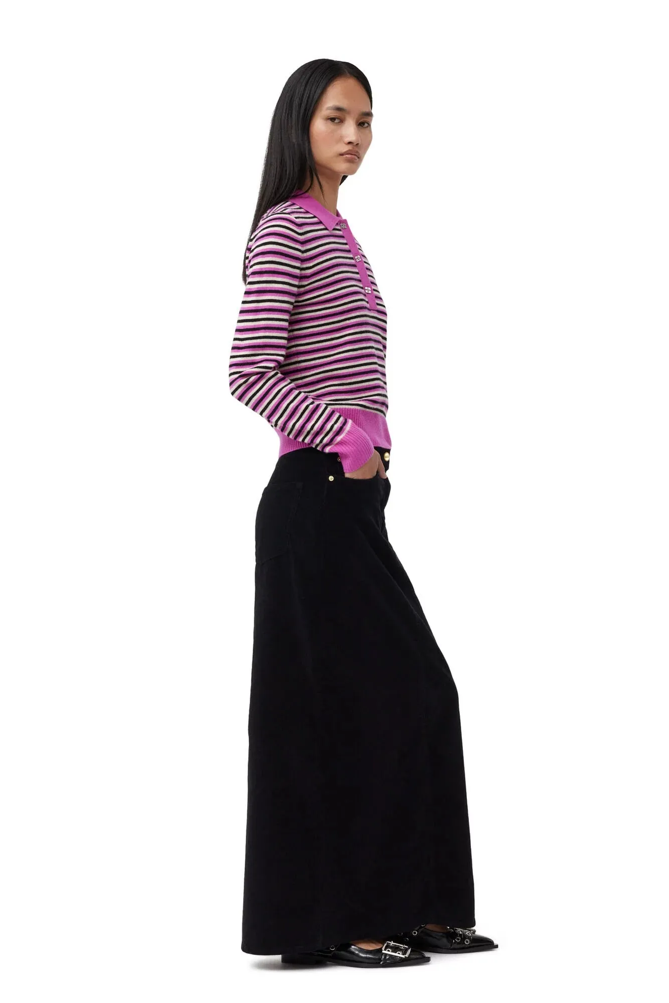 Striped Cashmere Polo Sweater sold by Hills Dry Goods product image thumbnail 4