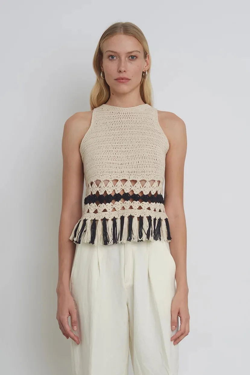Marie Crochet Tank sold by Hills Dry Goods