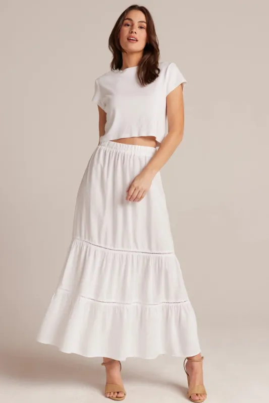 Ladder Trim Tiered Maxi Skirt sold by Hills Dry Goods