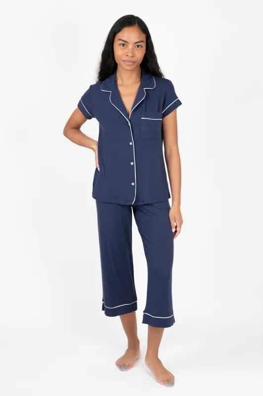 Gisele TENCEL™ Modal Short Sleeve Cropped PJ Set sold by Hills Dry Goods
