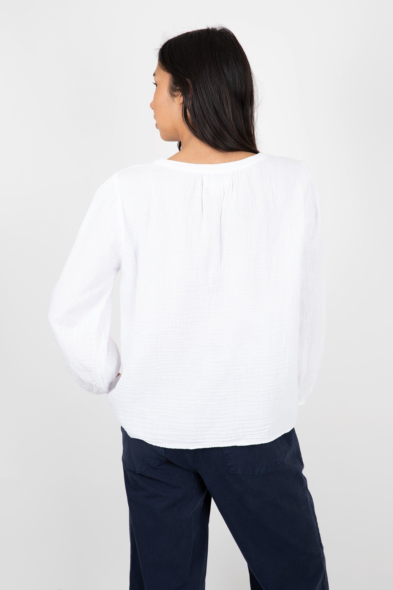 Maggie Cotton Gauze V-Neck Top sold by Hills Dry Goods product image thumbnail 3