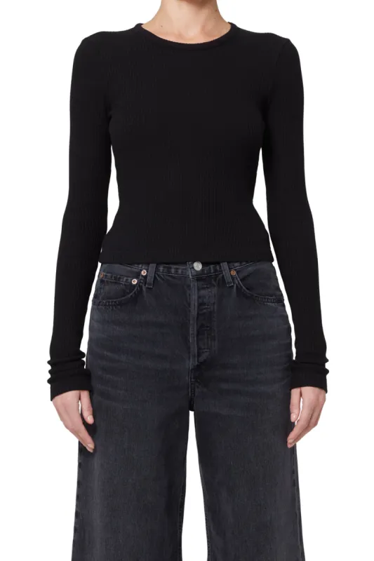 Alma Shrunken Crewneck sold by Hills Dry Goods