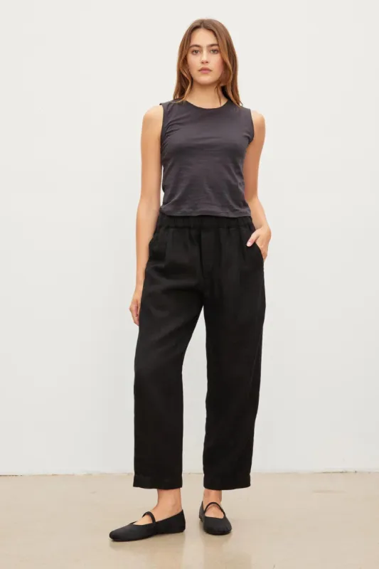 Jessie Heavy Linen Pant sold by Hills Dry Goods