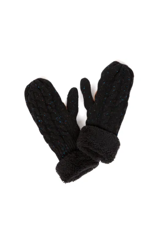 Sherpa Cable Knit Mittens sold by Hills Dry Goods