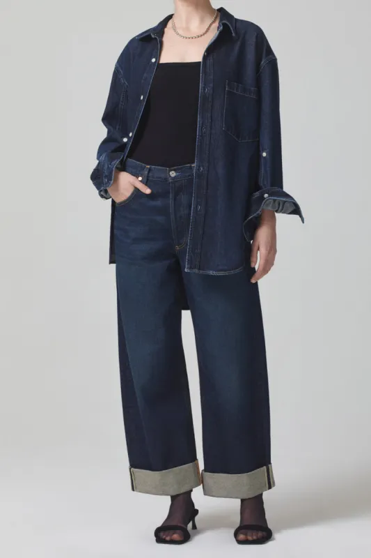 Ayla Baggy Cuffed Crop sold by Hills Dry Goods