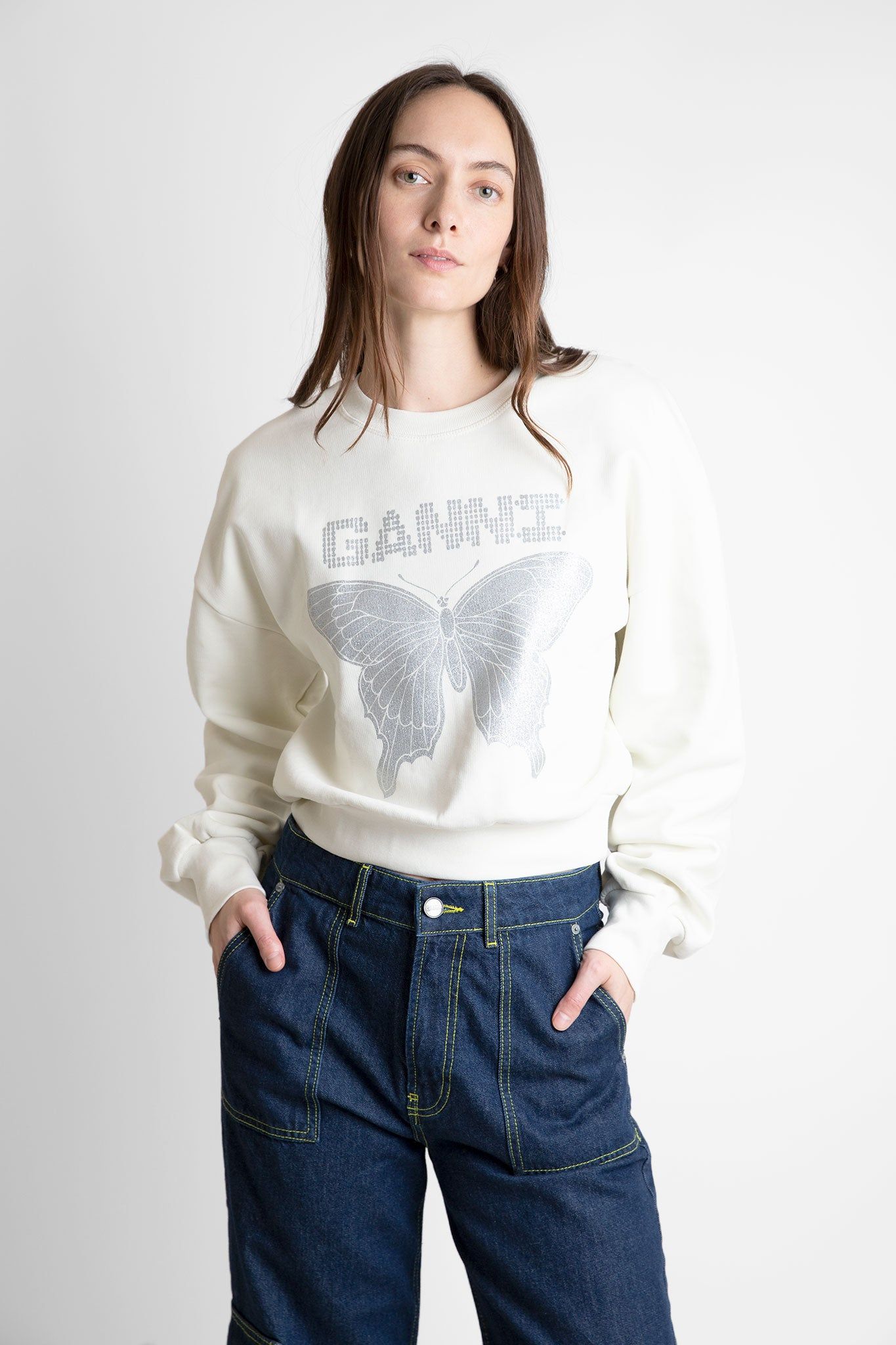 White Butterfly Sweatshirt sold by Hills Dry Goods