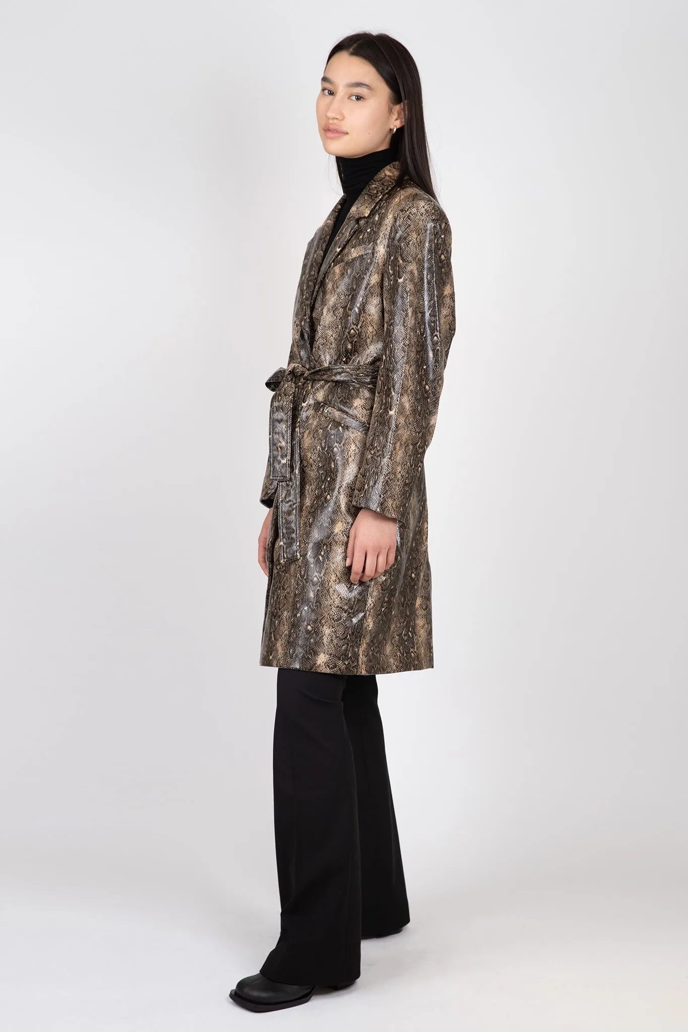 Snake Printed Belt Coat sold by Hills Dry Goods product image thumbnail 4